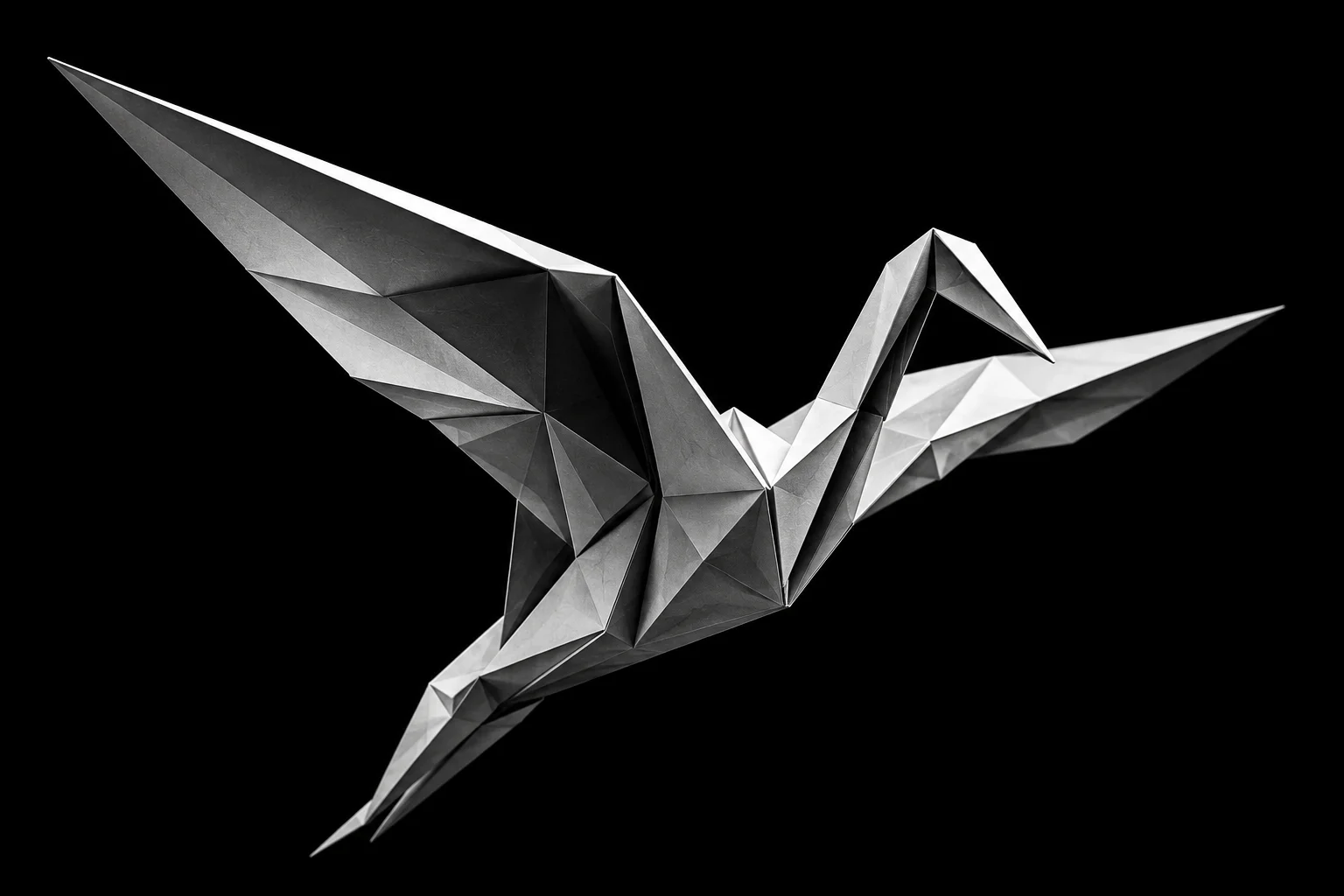 Monochrome origami crane representing the speed, responsiveness, and continuity needed to engage leads that arrive after business hours