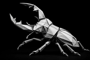 Monochrome origami beetle representing overlooked operational issues that can make good leads appear unqualified or unresponsive