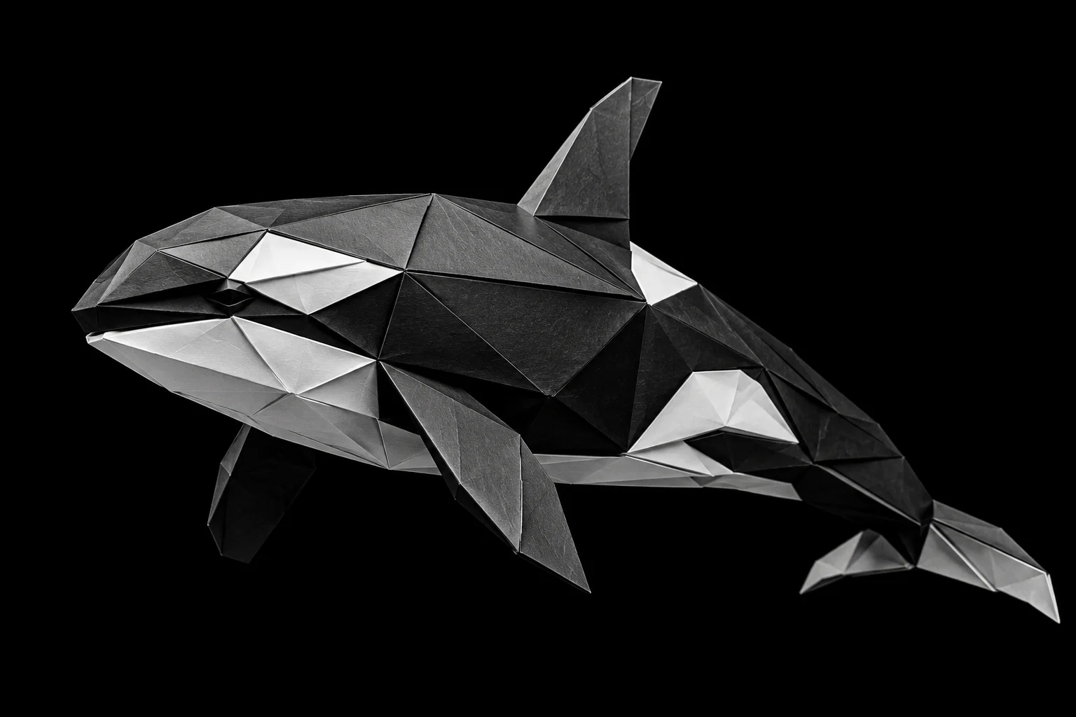 Monochrome origami orca symbolizing the hidden value of old leads that businesses often overlook when evaluating lead reactivation opportunities